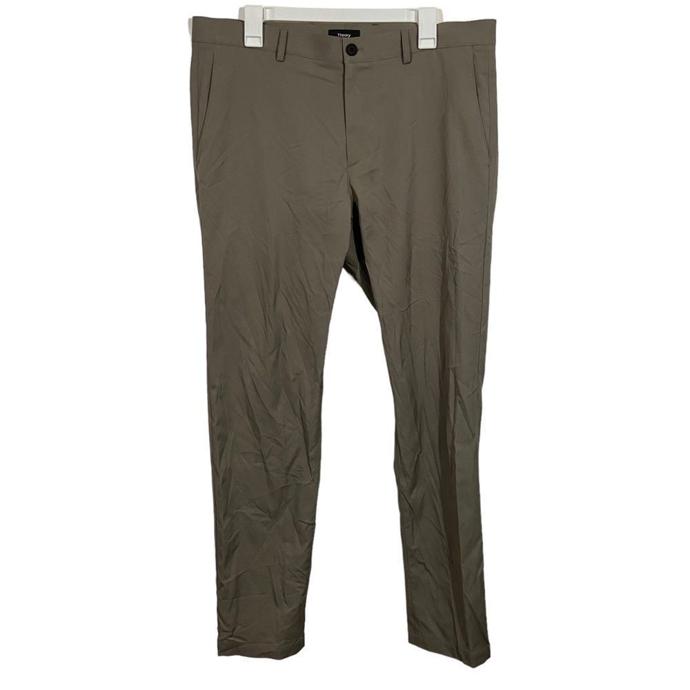 Theory Tan Straight Leg Dress Pants